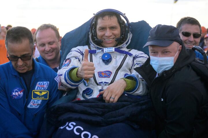 NASA Hosts News Conference In Houston To Celebrate Record-Breaking Astronaut